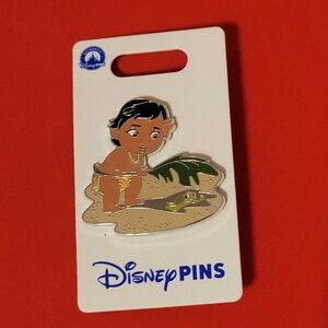 Disney Baby Moana Pin with Green and Yellow Accents